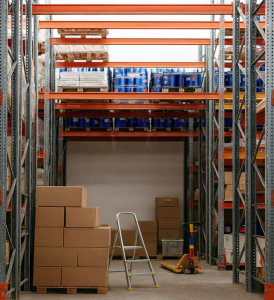 Вътрешен изглед на складово помещение под наем